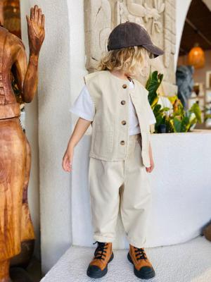 Krem Oversize Yelek